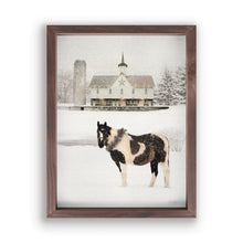 Load image into Gallery viewer, Framed Art Winter Horse