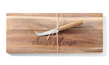 Load image into Gallery viewer, Wood Cheese Board & Knife Set