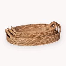 Load image into Gallery viewer, Tray Oval Rattan