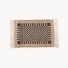 Load image into Gallery viewer, Jute/Cotton Handloom Rug - Check - White