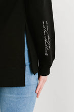 Load image into Gallery viewer, Dream Without Fear Movement Slit Sweater Black
