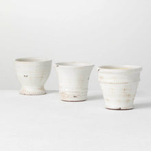 Load image into Gallery viewer, Glazed White Ceramic Pots