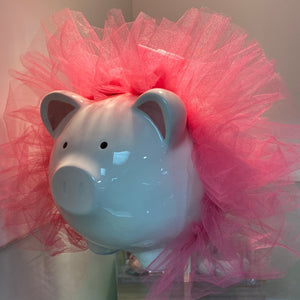 Pink Pig Tutu Coin Bank