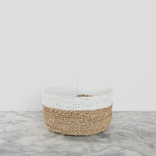 Load image into Gallery viewer, White/ Natural Bowl Basket