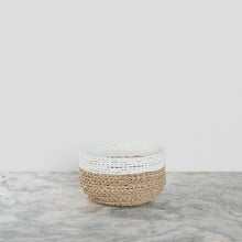 Load image into Gallery viewer, White/ Natural Bowl Basket