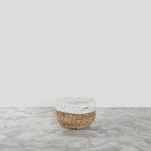 Load image into Gallery viewer, White/ Natural Bowl Basket