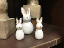 Load image into Gallery viewer, Rabbits White With Gold Detail
