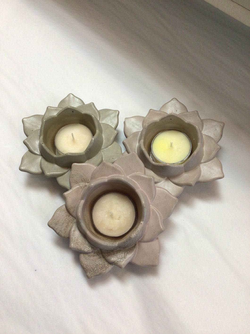 Cement Flower Votive