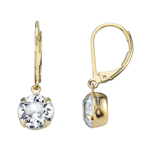 Earring Gold Drip Crystal