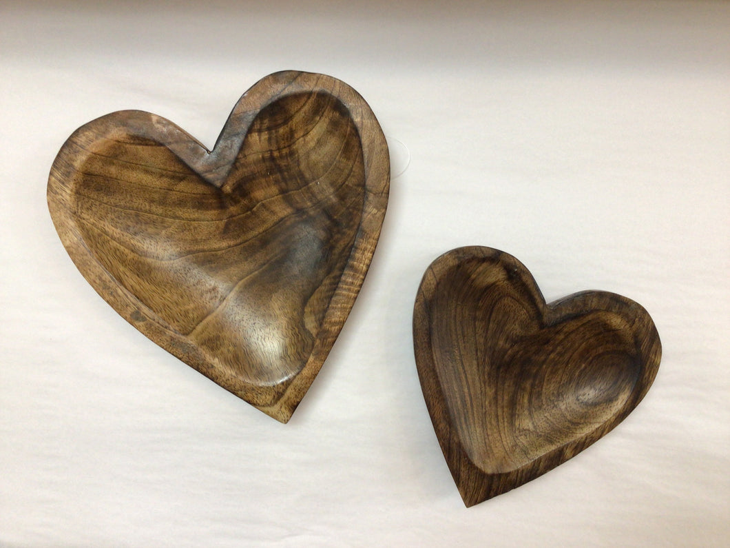 Tray Heart Shaped Wood