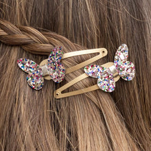 Load image into Gallery viewer, Hair Clips Glitter Butterfly
