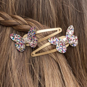 Hair Clips Glitter Butterfly