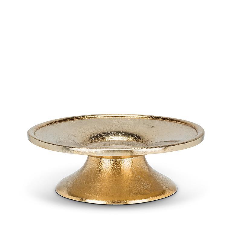 Candle Holder Metal Hammered Gold