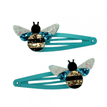 Load image into Gallery viewer, Hair Clips Glitter Bumblebee
