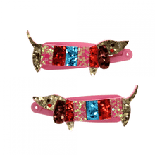 Load image into Gallery viewer, Hair Clips Glitter Sausage Dog
