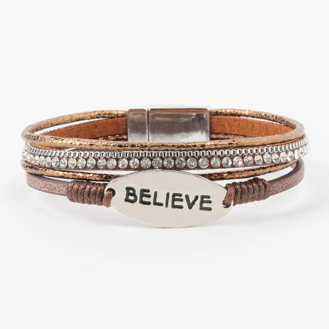 Bracelet Leather Believe
