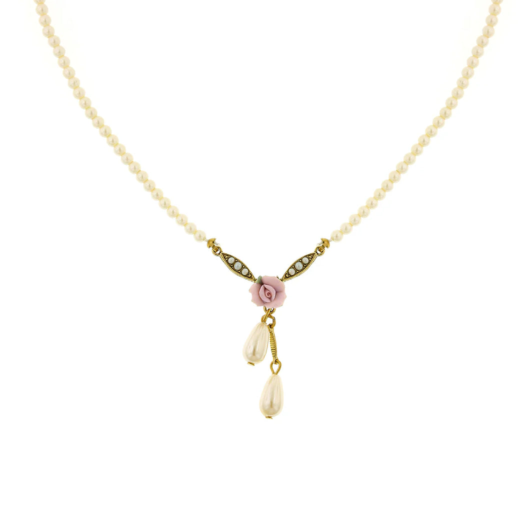Necklace Pearl Rose