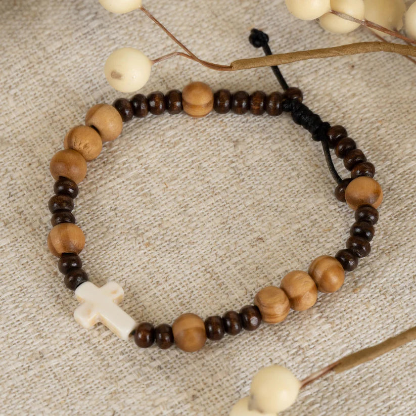 Bracelet Beaded Cross Harvest