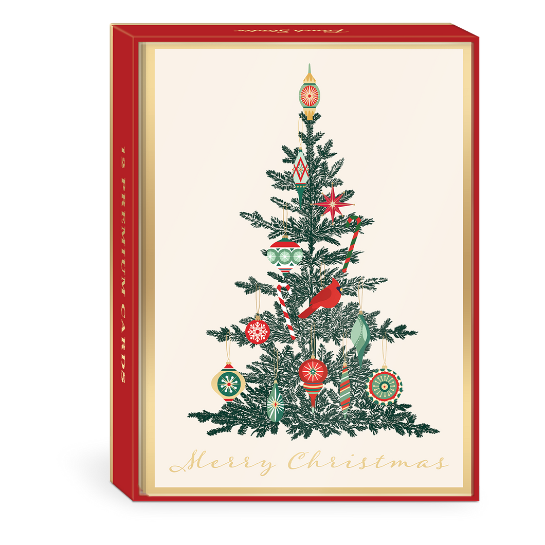Cards Boxed Christmas Vintage Tree