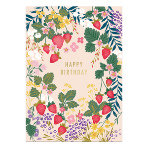 Card Birthday Strawberries