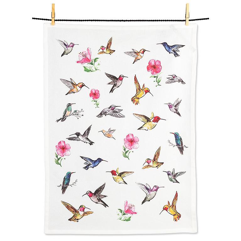 Tea Towel Allover Hummingbirds