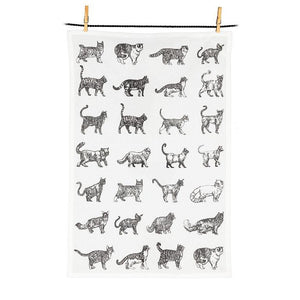 Tea Towel Cat Drawings