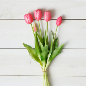 Bunch Real Feel Tulips Pink