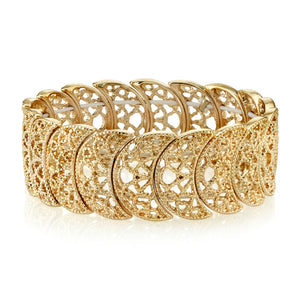 Bracelet  Half Circle Gold Stretch