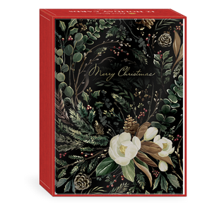 Card Boxed Christmas Elegant Botanicals