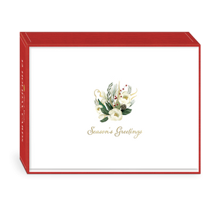 Card Boxed Christmas Seasons Greetings Magnolias