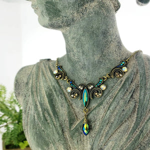 Necklace Antique Gold Bead Droplet