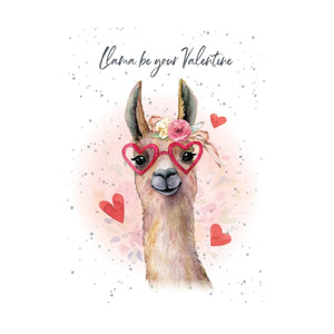 Card Valentine Llama Be Your Valentine