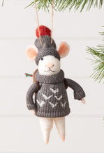 Load image into Gallery viewer, Ornament Wool Mice Knitting  Or Backpack
