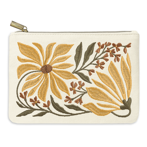 Pouch Embroidered Sunflower