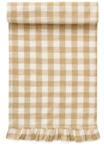 Runner Gingham Check Taupe