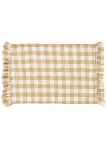 Placemat Gingham Check Taupe