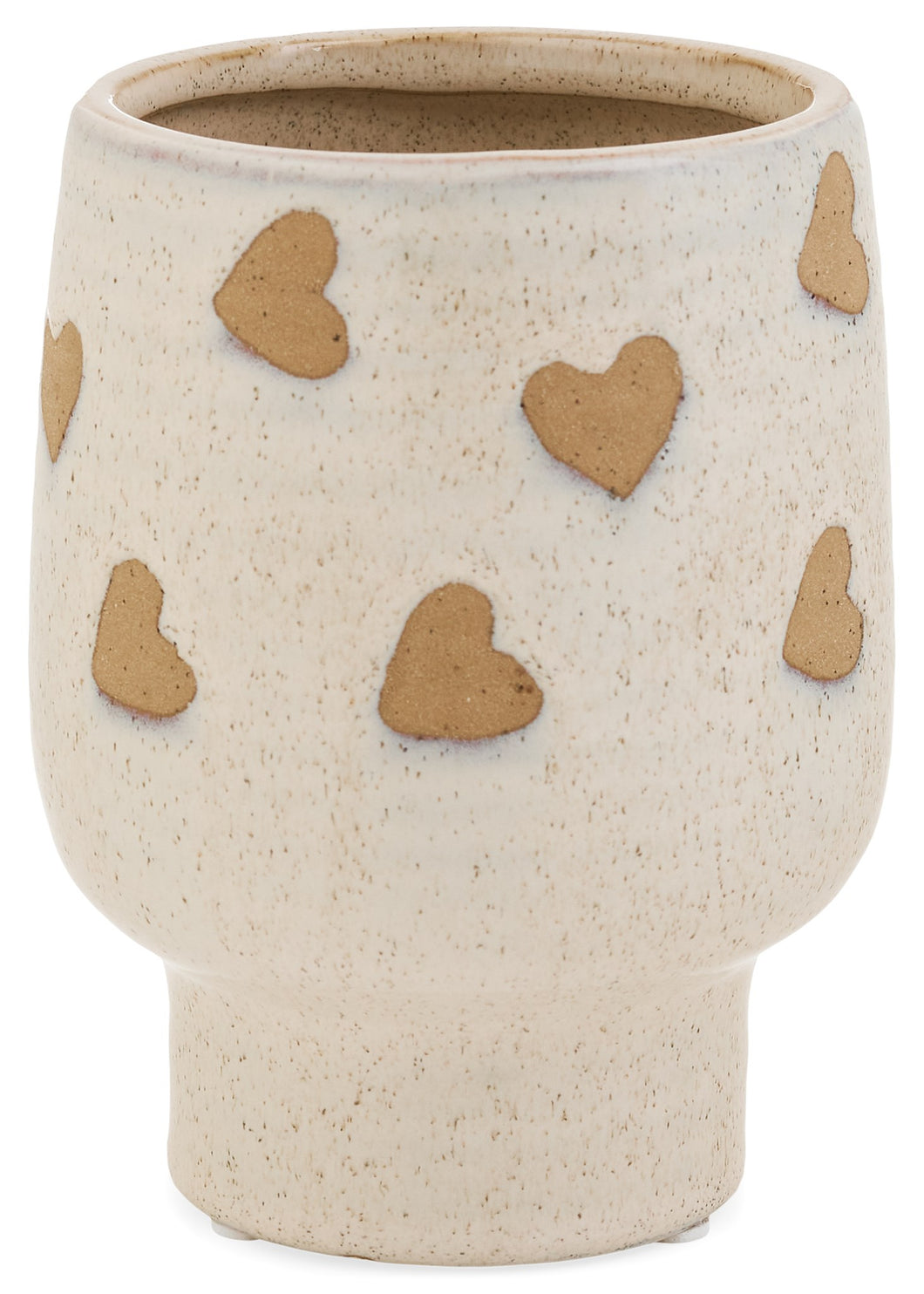 Planter Stoneware Hearts