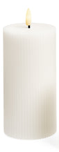 Load image into Gallery viewer, Candle Pillar LED Ribbed 3x6
