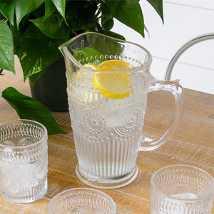Pitcher Vintage Inspired Clear Glass