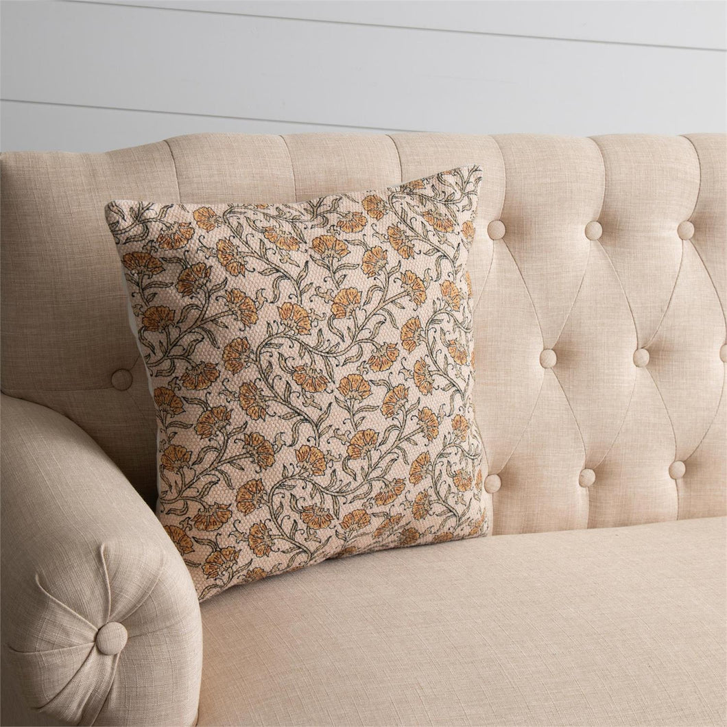 Pillow Block Print Dandelion