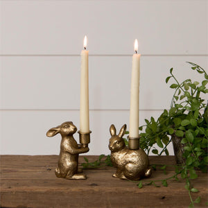 Candle Holders Gold Bunny