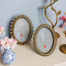 Load image into Gallery viewer, Picture Frames Oval With Pearls
