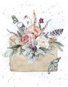 Card Gift Enclosure Bouquet Of Memories