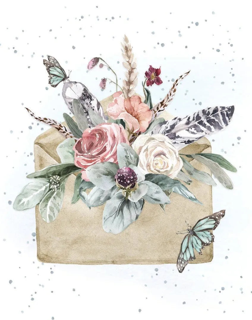 Card Gift Enclosure Bouquet Of Memories