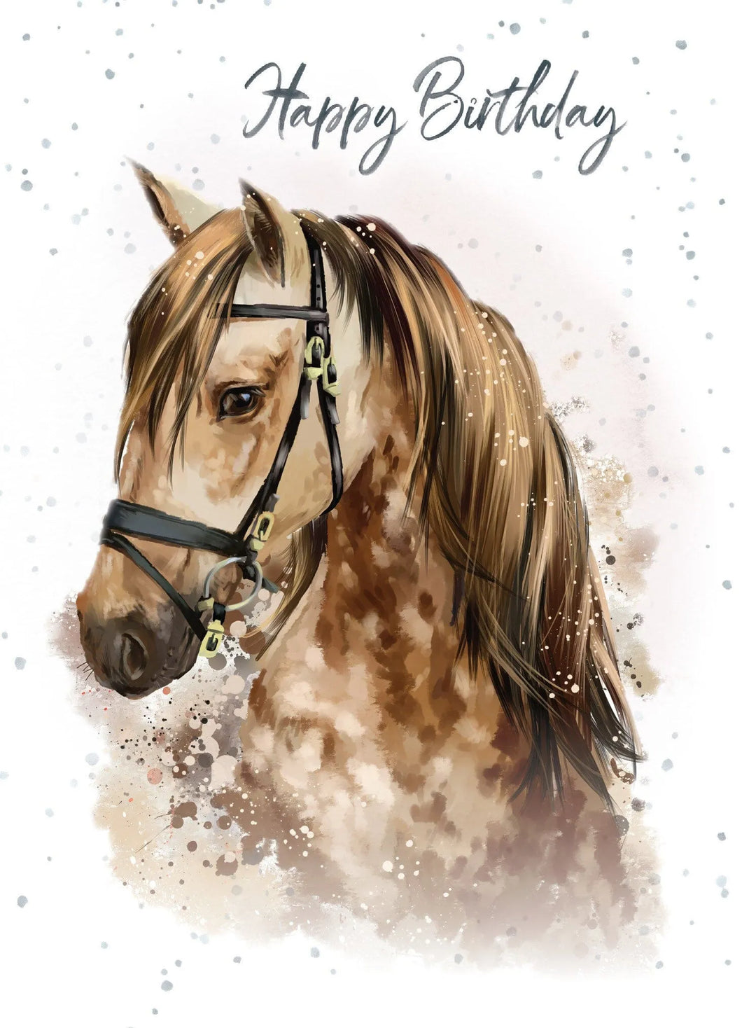 Card Birthday Celebrating Horse