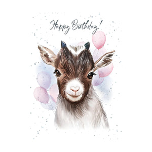 Card Birthday Happy Birthday Goat