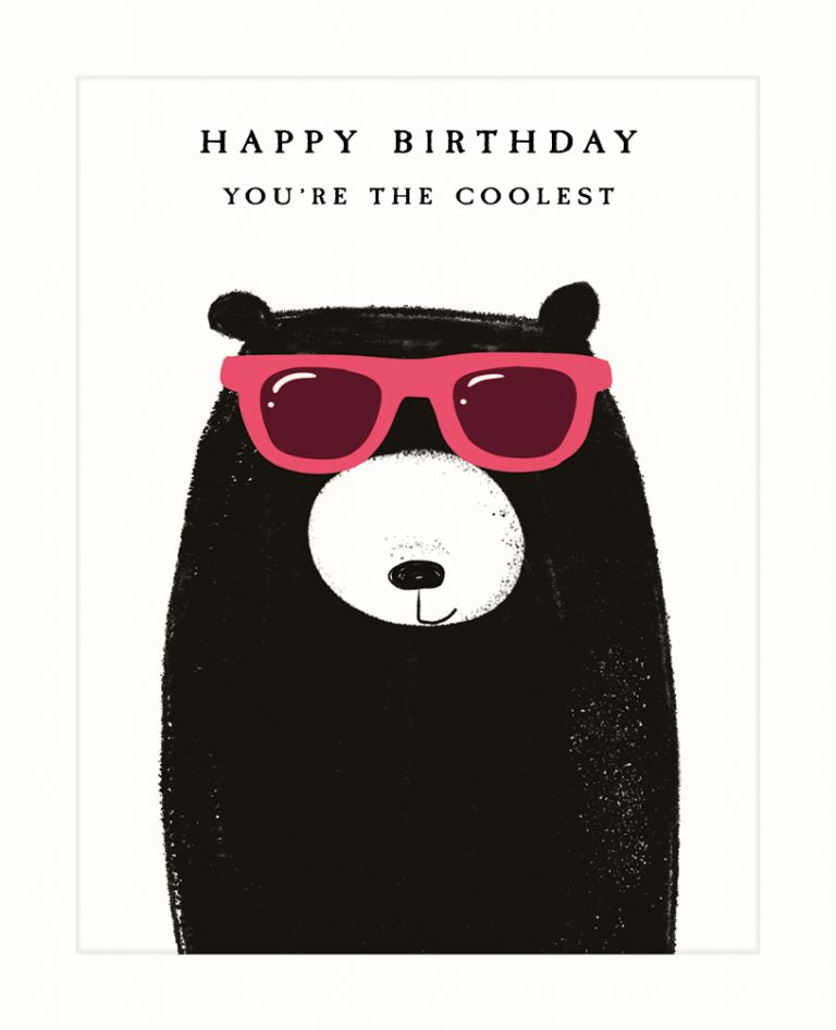 Card Birthday Bear Coolest