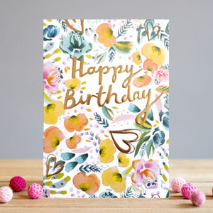 Card Birthday Blooming Lovely