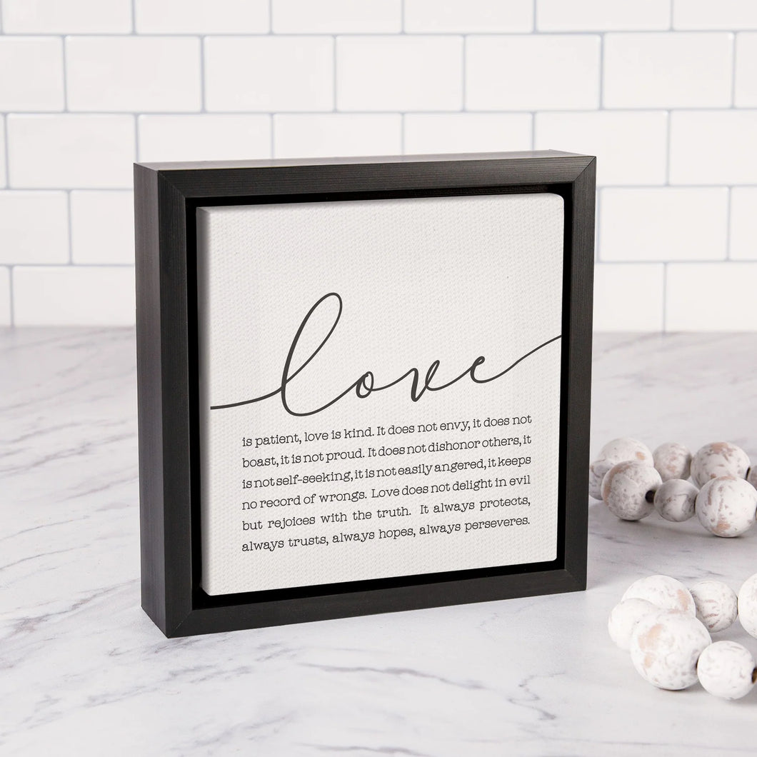 Framed Canvas Love Is