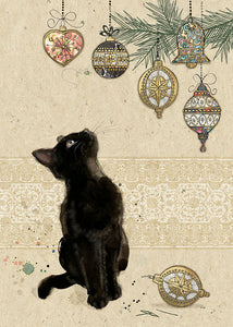 Card Christmas Kitten Decorations